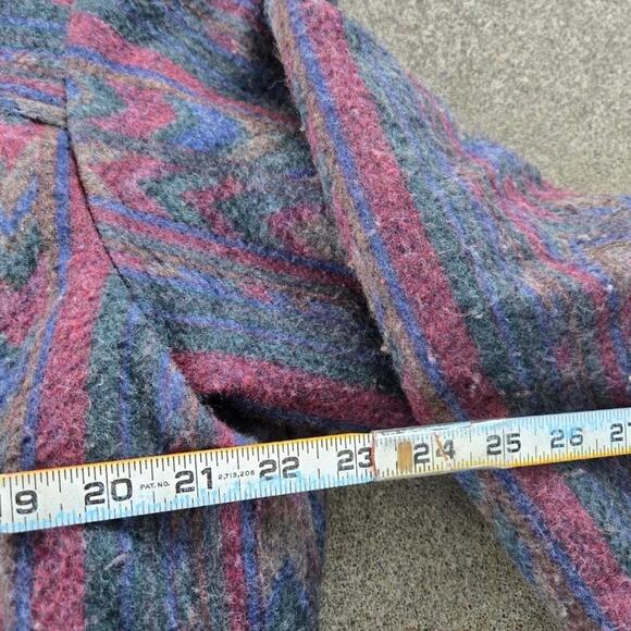 Vtg 70s SADDLE KING WESTERN Geometric Southwest All Over Print Bomber Jacket Lg - Picture 5 of 6